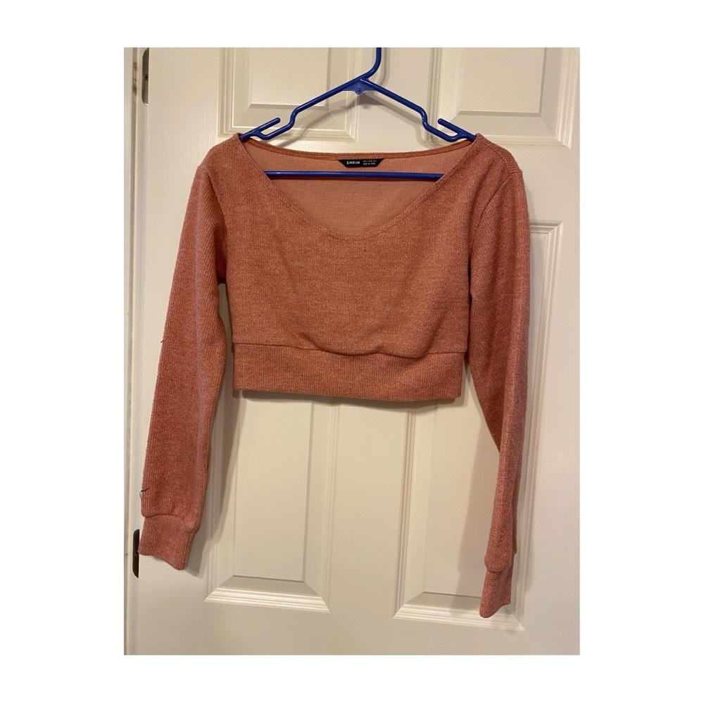 pink cropped sweater